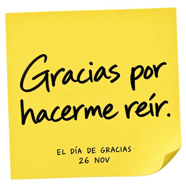 Nota «Gracias por hacerme reír.»