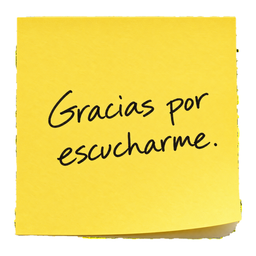 Sticker propuesto: Gracias por escucharme.