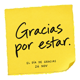 Sticker propuesto: Gracias por estar.