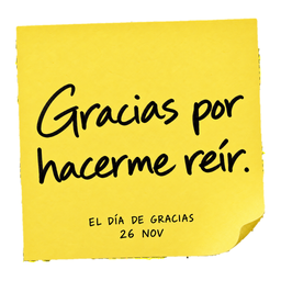 Sticker propuesto: Gracias por hacerme reír.